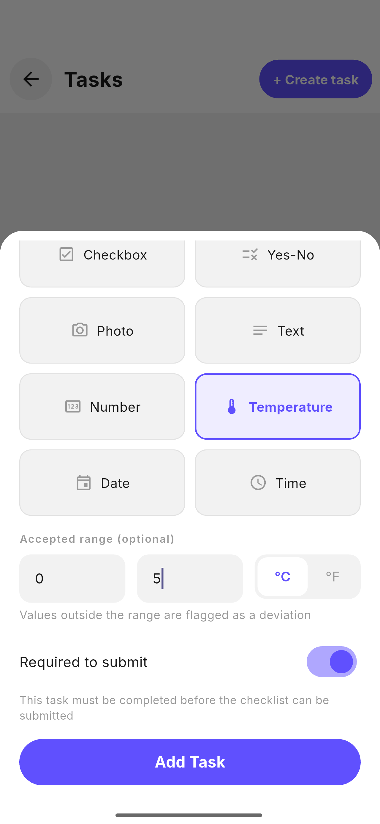 Adding a task in Klip