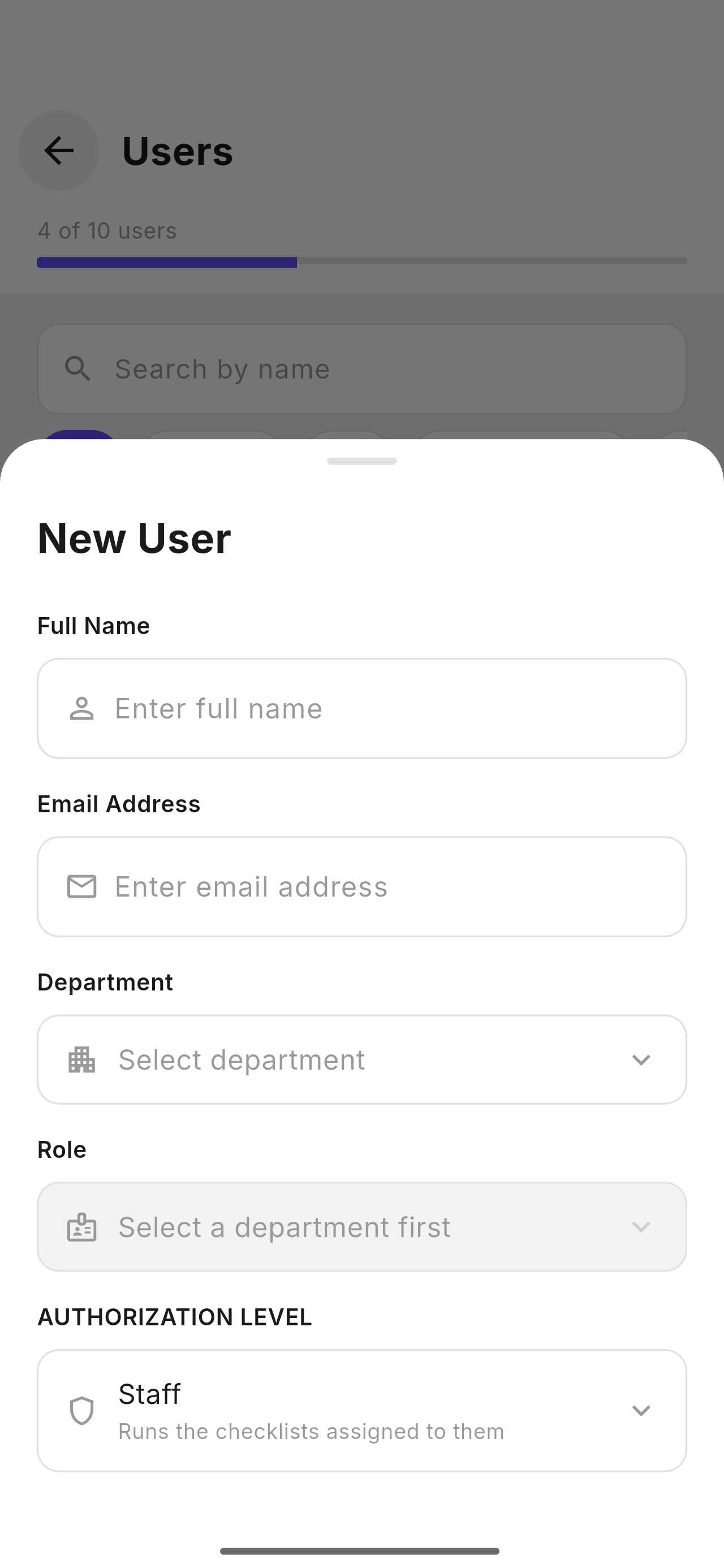 Inviting a new user in Klip